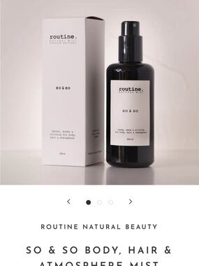 NEW Routine Natural Mist Perfume, Scented Body & Linen Spray “so & so”